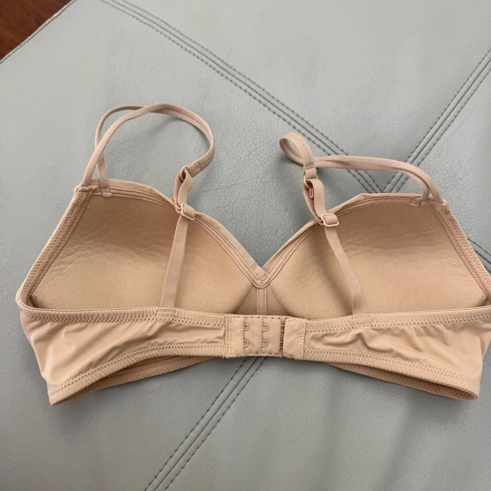 H7‎ Aerie Real Happy Wireless Plunge V-Neck Bra Lounge Comfort Pink - Picture 2 of 6
